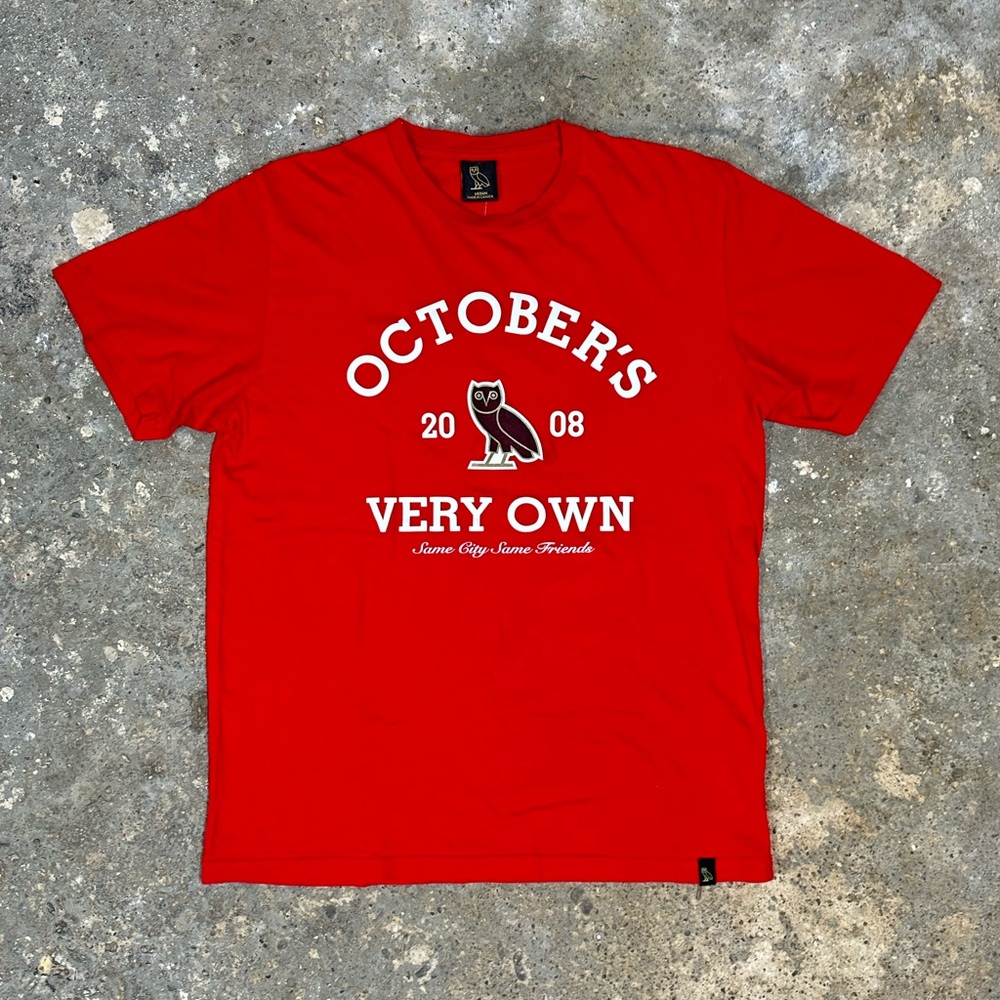 OVO Red Classic Graphic Owl Tee